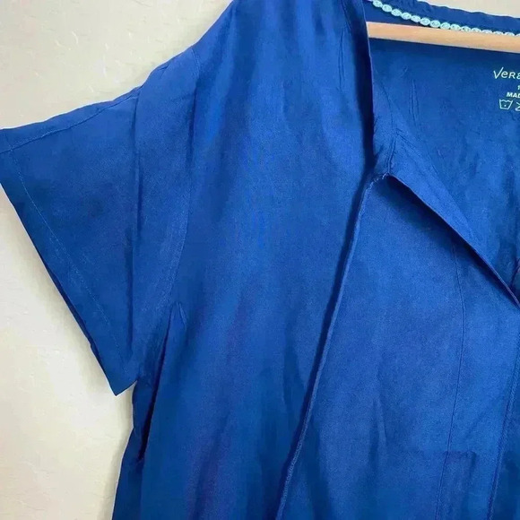 Vera Bradley Blue‎ Floral-print Tie Sleep Top - Picture 2 of 8